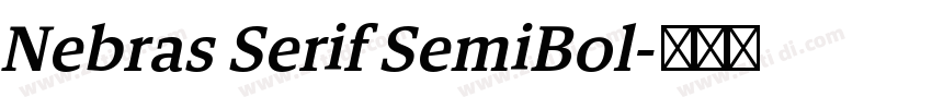 Nebras Serif SemiBol字体转换